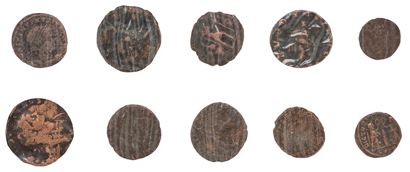 Ancient Bronze Roman Coins Collection (10 Different)